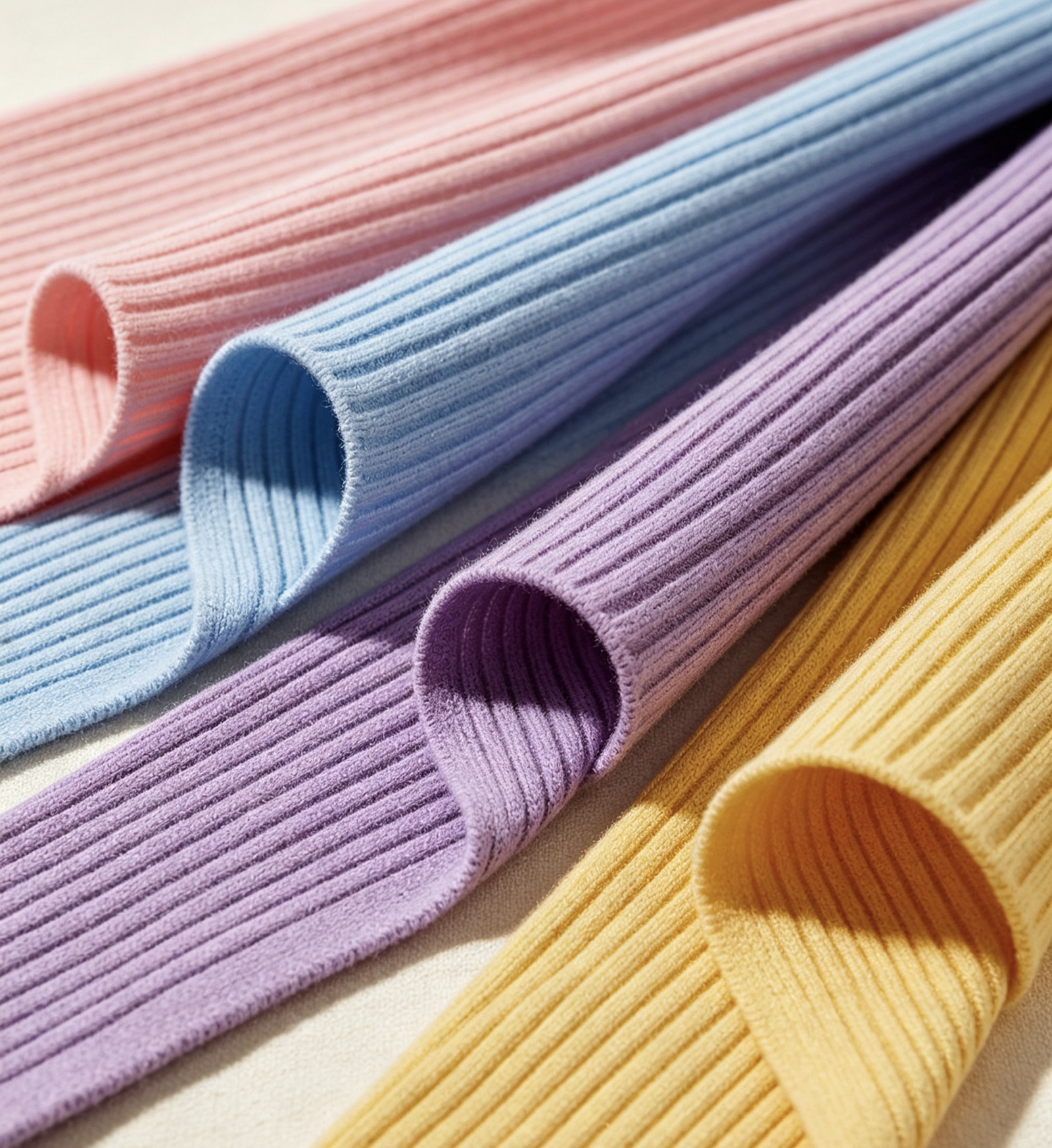 Color rib knit fabric rolls from JHX Textile